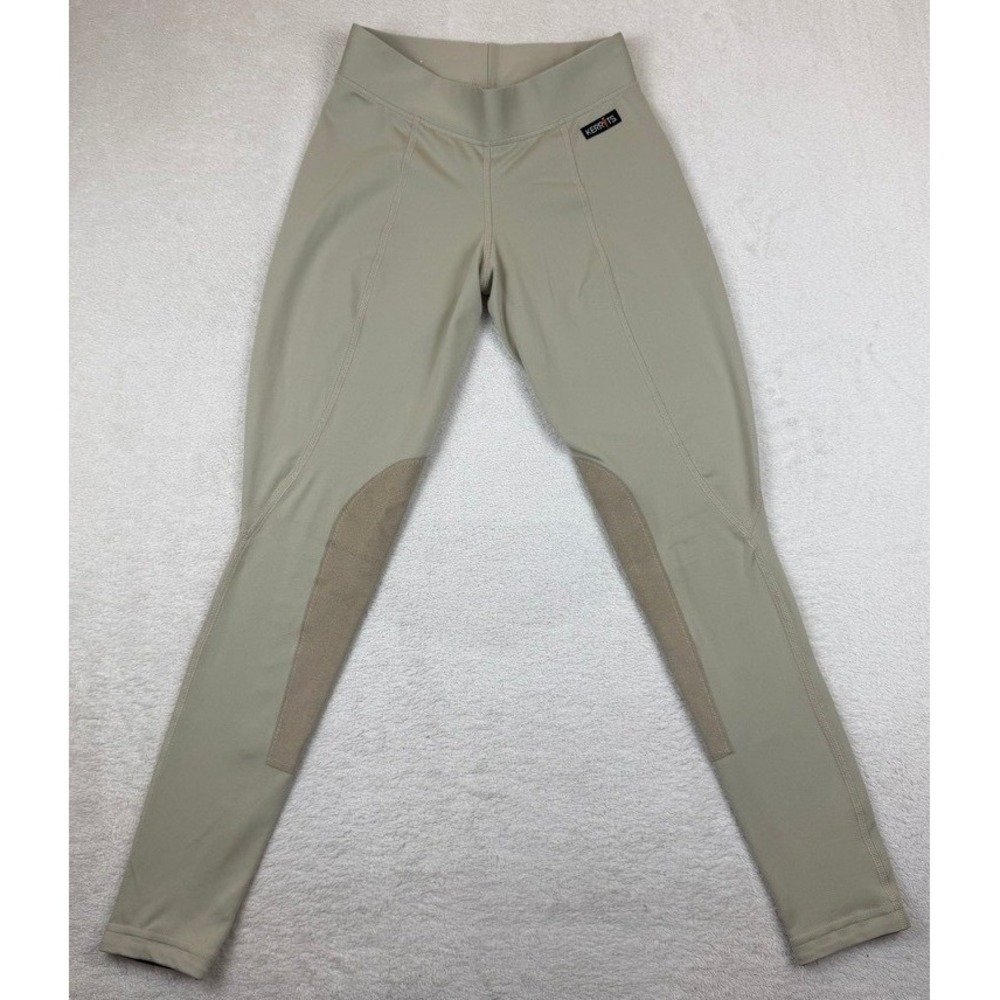 Kerrits Womens XS Tan Performance Equestrian Riding Tights Knee Patch Breeches